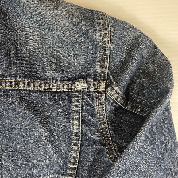 GUESS Denim Jean Jacket Women’s Size Small Dark Blue - Picture 7 of 7